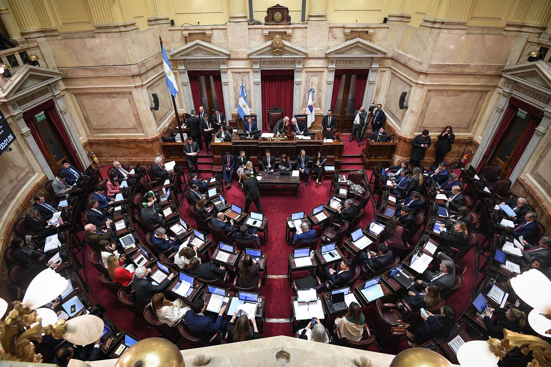 El pleno de la Cámara alta durante la sesión de este jueves (Fotos: Prensa Senado)