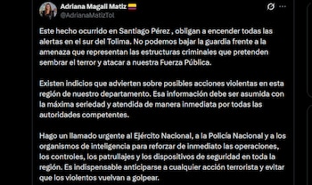 Ataque armado en Tolima