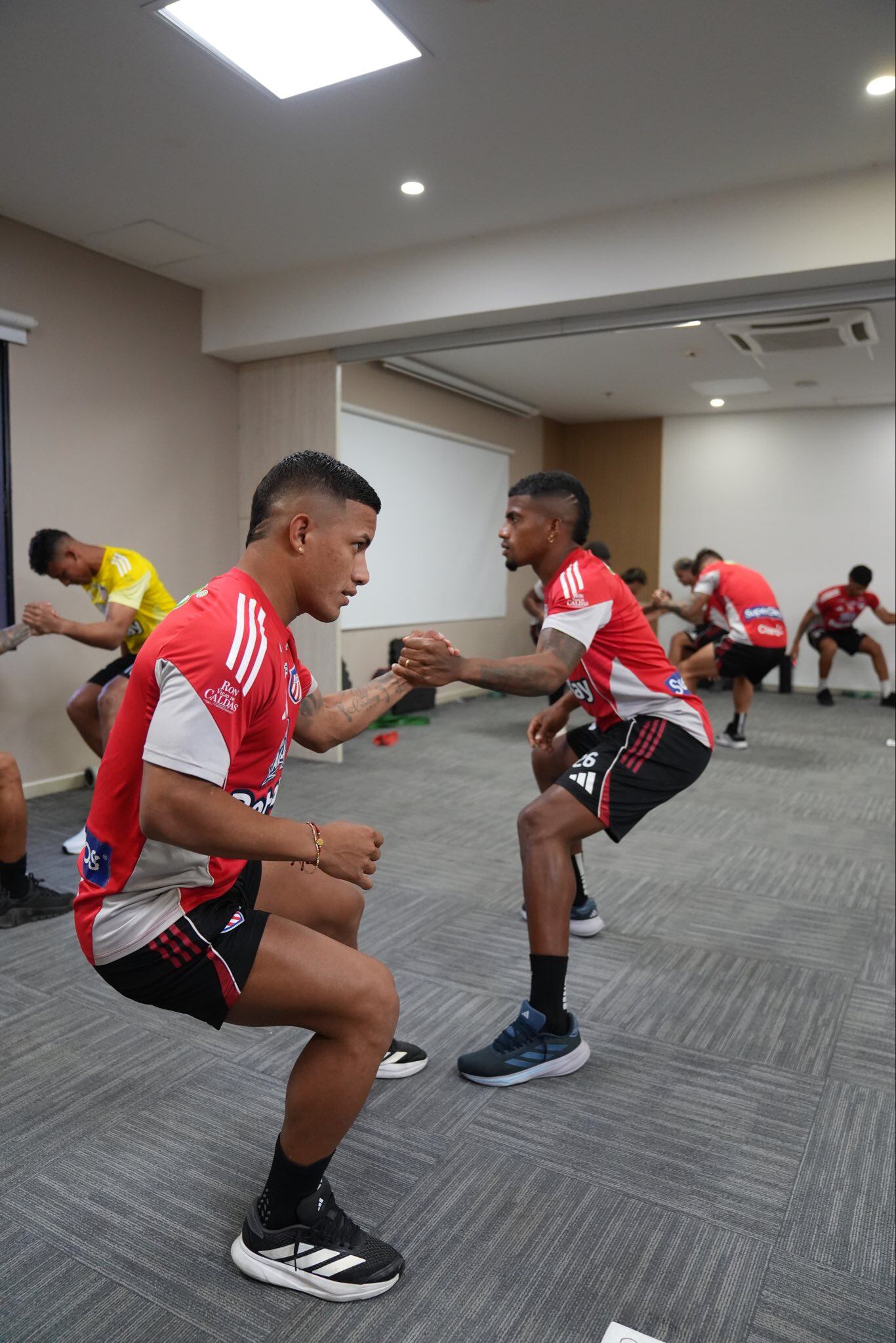Los jugadores de Junior empezaron los trabajos para el partido contra Tolima desde temprano, en su hotel en Ibagué - crédito Junior FC