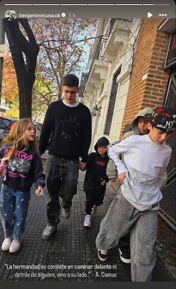 Los hijos de Benjamín Vicuña se reecontraron después de meses de distancia (Instagram)