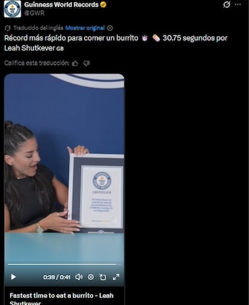 Leah Shutkever acumula 42 títulos de récord Guinness. (X)