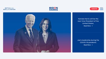 La portada del sitio oficial