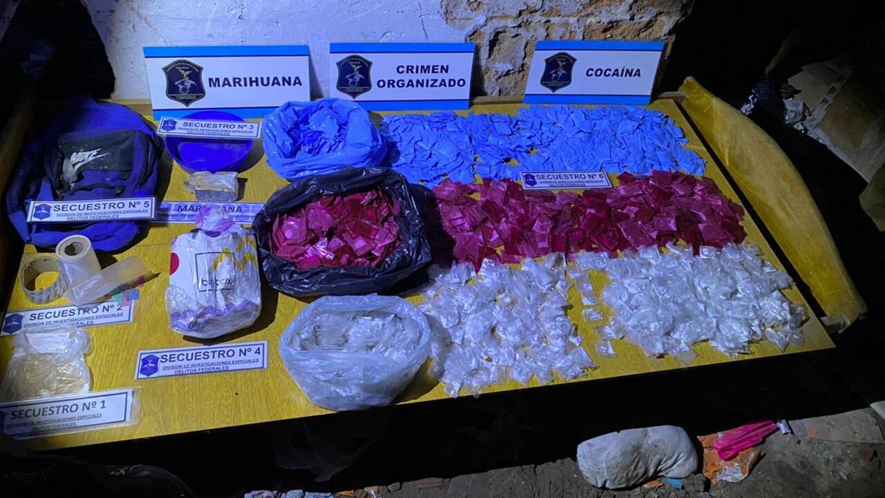 La droga incautada en la redada de 2022