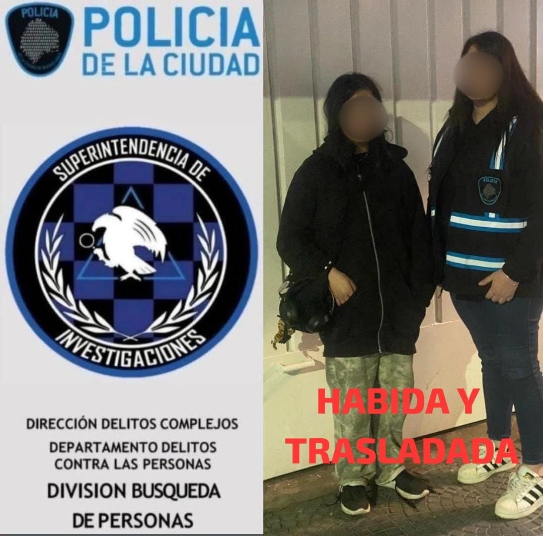 La joven J.B.B. fue hallada en Caballito este viernes poco antes de las 19, después de varios días de búsqueda