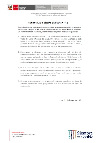 | Fuente: Ministerio de Salud