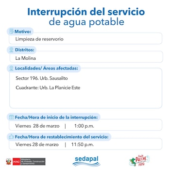 Zona afectada en La Molina.|