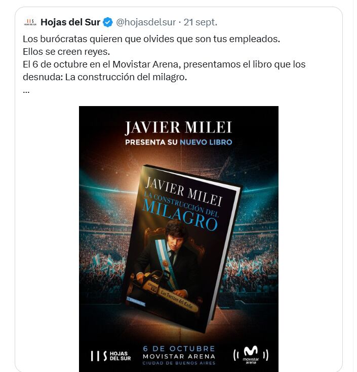 La publicidad del evento