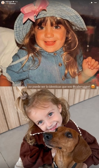Cande Ruggeri compartió una imagen de su infancia y sorprendió a sus seguidores por el notable parecido con su hija Vita