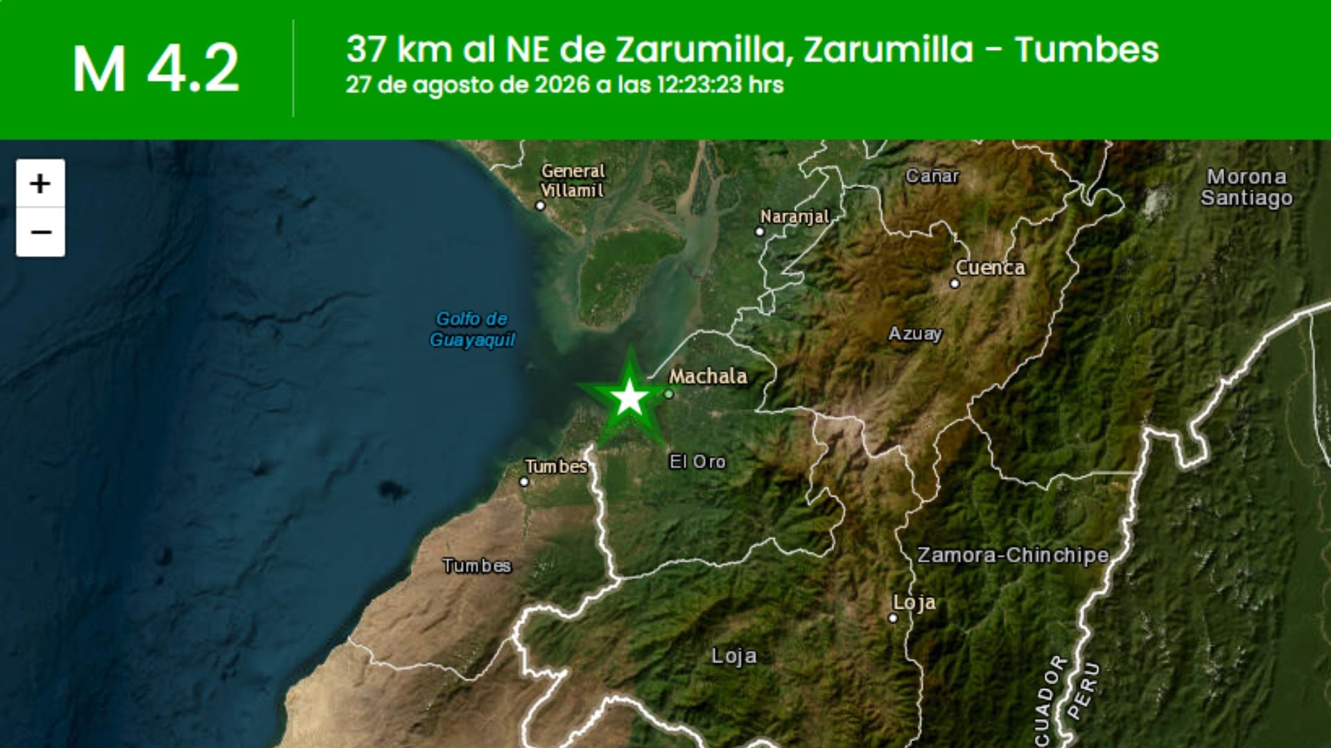 Sismo en Tumbes