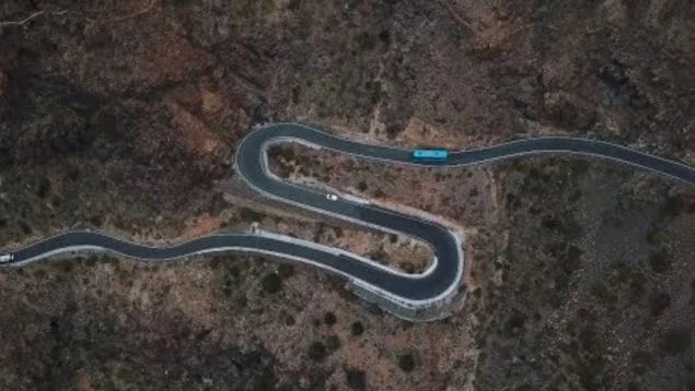 GC-200 entre Agaete y La Aldea de San Nicolás