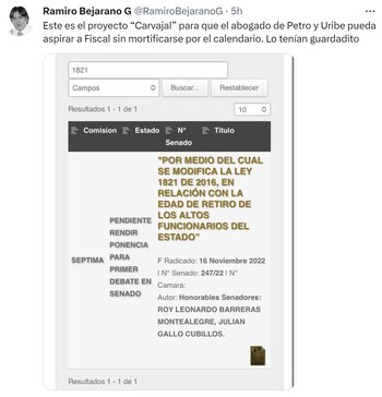 Ramiro Bejarano cuestiona el proyecto