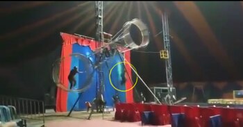 El acróbata del circo, que