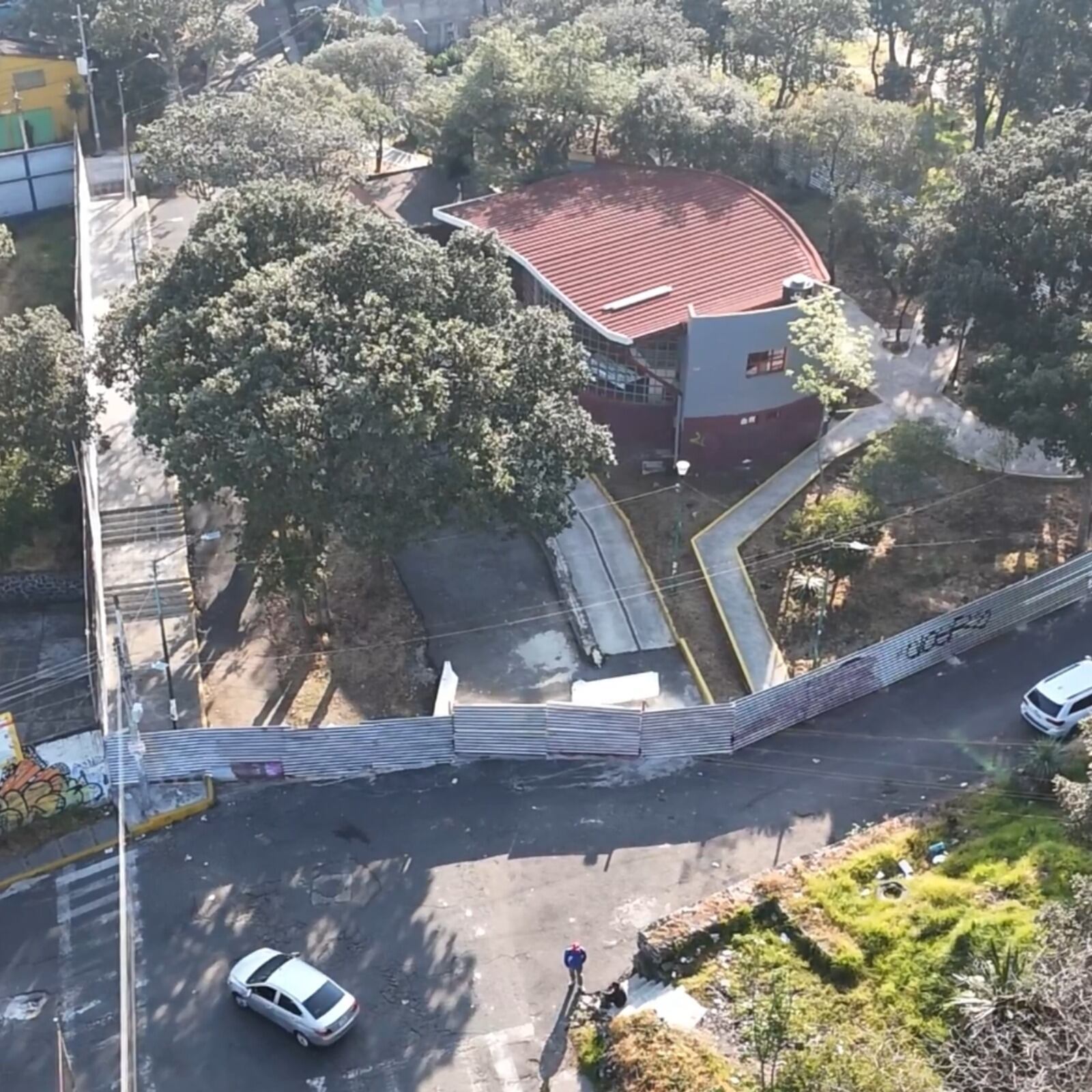 Así avanza la construcción de la Línea 4 del Cablebús en la estación Cultura Maya (Cortesía SNT Movilidad Urbana/ @SntVTC)