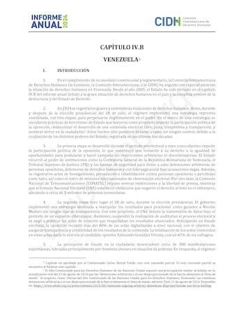 Facsímil del informe de la