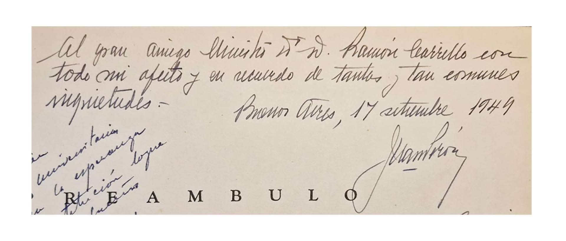 Los hijos de Carrillo conservan los ejemplares de la Constitución de 1949, con una dedicatoria del presidente Perón