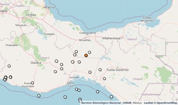 Temblor reportado en Oaxaca.
(SSN)