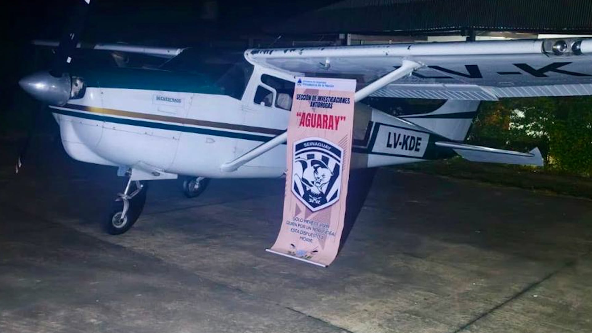 La avioneta secuestrada