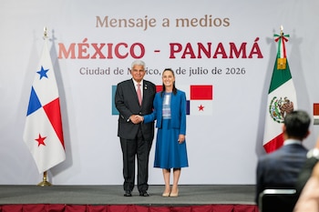 La presidenta Claudia Sheinbaum y José Raúl Mulino acordaron fortalecer el Tratado de Libre Comercio y ampliar la cooperación en infraestructura, ciencia y tecnología. Tomada de Presidencia