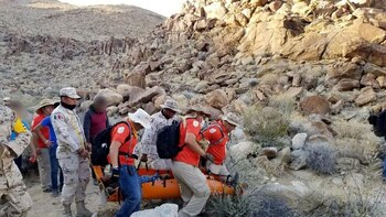 Un migrante que fue abandonado