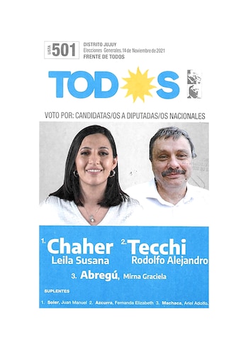 Foto: Boleta del Frente de