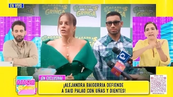 Alejandra Baigorria protagoniza incómodo momento con Said Palao y desata críticas de Gigi Mitre. Captura: Amor y Fuego.