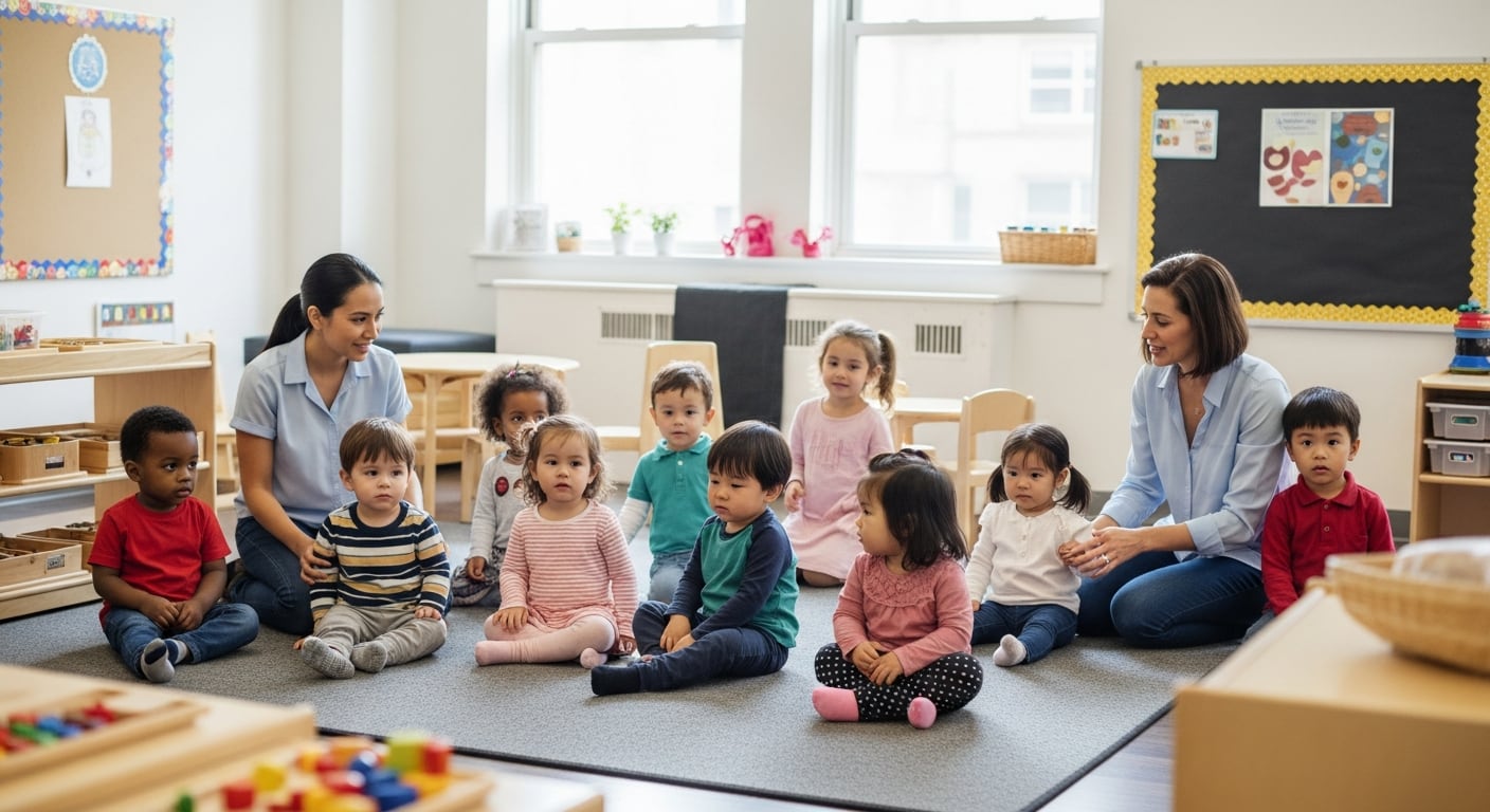 Cuidado infantil gratuito e inclusivo para niños de dos años en Nueva York, con participación de docentes especializados y enfoque en la diversidad (Imagen Ilustrativa Infobae)