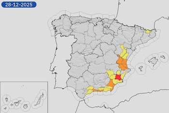 Mapa de alertas meteorológicas para