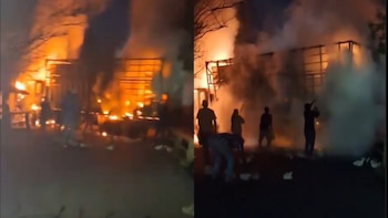 Emergencia en Jamundí: presuntos disidentes incineraron un camión avícola en el puente de Río Claro