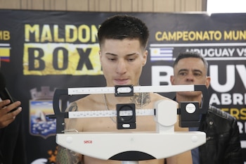 Joaquín Faccio, durante o balanço do campeonato mundial (Município de Maldonado)