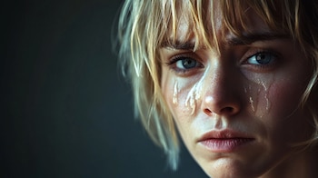 Una persona muestra signos de