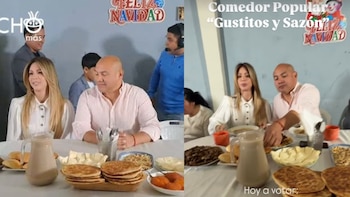 Sheyla Rojas aparece en el desayuno electoral de Joaquín Ramírez en Cajamarca: “Listo para emitir su voto”