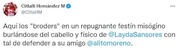 Citlalli Hérnandez defendió a Layda Sansores