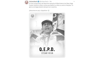 Publicación de Universitario sobre el