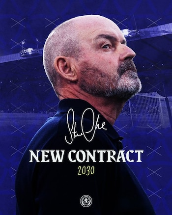 Steve Clarke extiende su contrato como seleccionador de Escocia hasta el Mundial 2030, según la Scottish FA-crédito @ScotlandNT/X