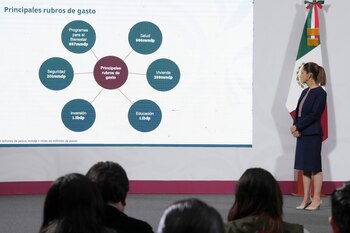 Claudia Sheinbaum durante 'La Mañanera'