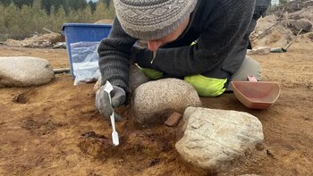 Restos humanos hallados en círculos