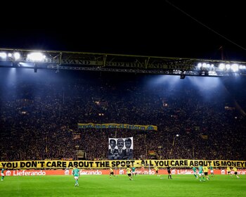 La pancarta del Borussia Dortmund