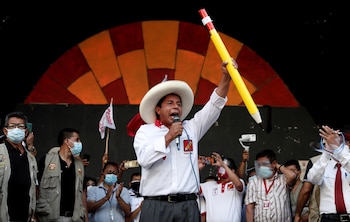 Pedro Castillo en pleno acto