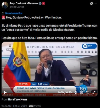 Carlos Giménez usó su cuenta