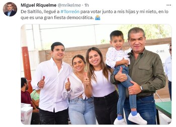 Miguel Riquelme informó que viajó
