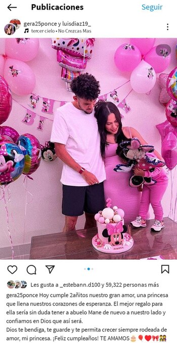 En medio del secuestro de su padre Luis Díaz celebró el segundo cumpleaños de su hija - crédito Luis Díaz / Instagram