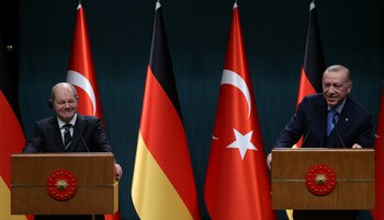 El canciller de Alemania, Olaf