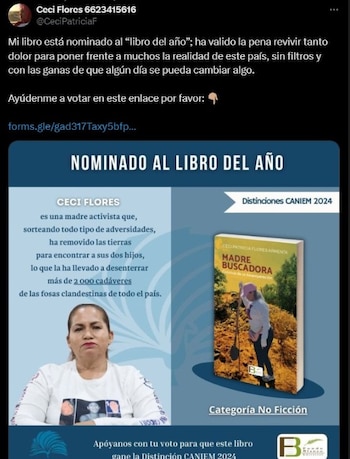 Ceci Flores pidió votos para