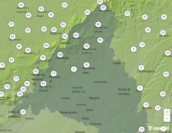 Probabilidad de nieve en la