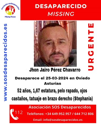 Investigaciones conducen al descubrimiento del cadáver de un inmigrante colombiano, revelando la fatal conclusión de un conflicto entre allegados en un ambiente festivo - crédito Asociación Sos Desaparecidos