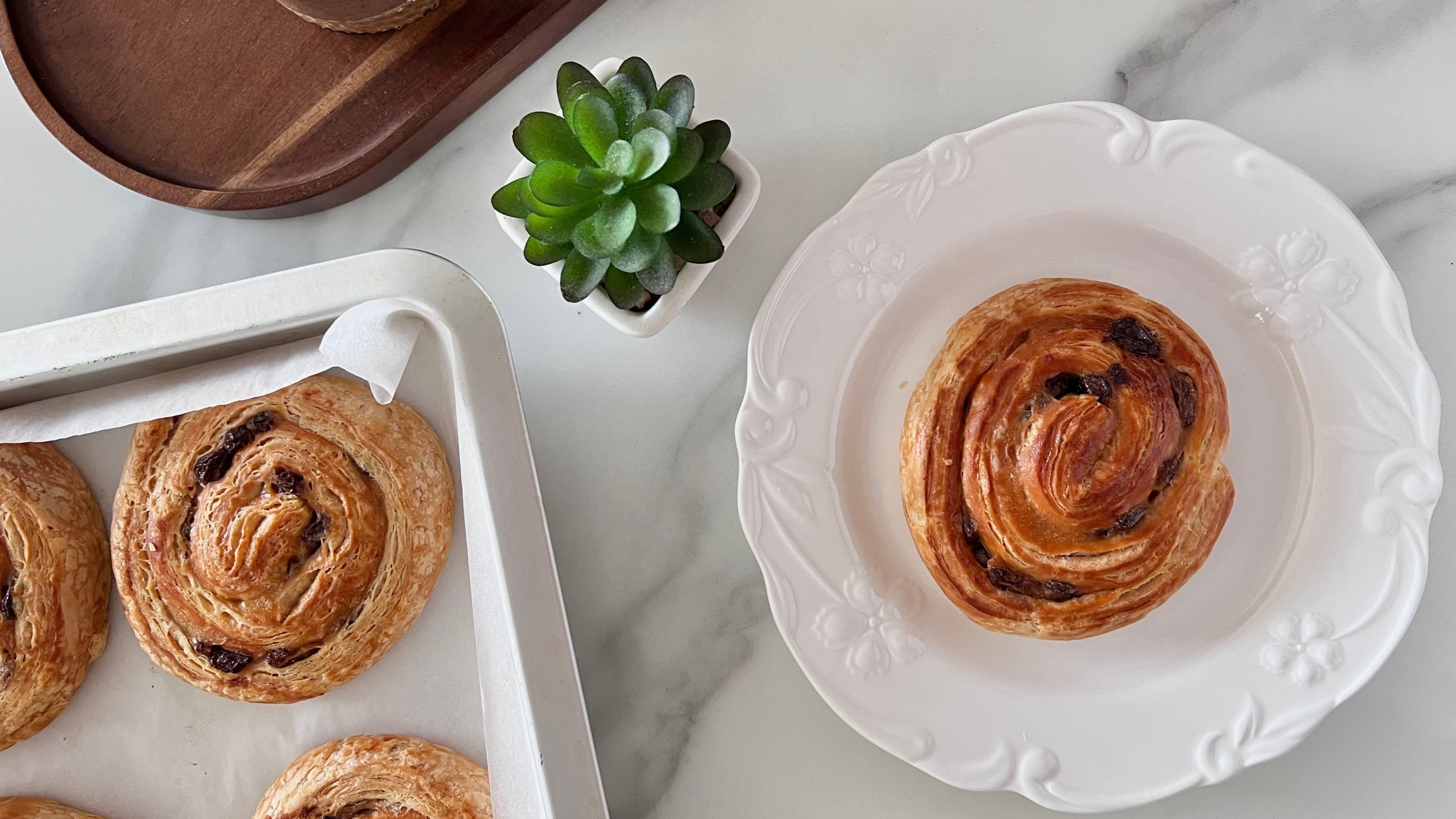 Receta de caracolas de hojaldre caseras (Pexels)