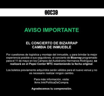 Comunicado para fans de Bizarrap