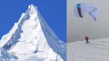 Buscan a turista francés que desapareció tras realizar vuelo en parapente desde nevado Alpamayo en Áncash