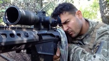 Soldado colombiano, que era voluntario