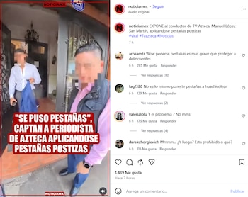 Manuel López San Martín desmiente que se haya colocado pestañas y señala que las mujeres del video no trabajan en el lugar
(Captura)